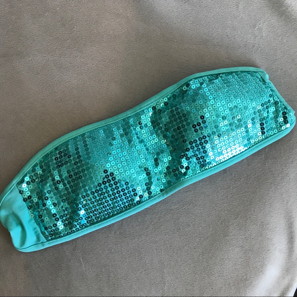 Top Melon Sequin Bikini Top Bandeau Swimsuit